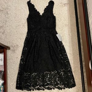 ASTR Black Lace Midi Dress